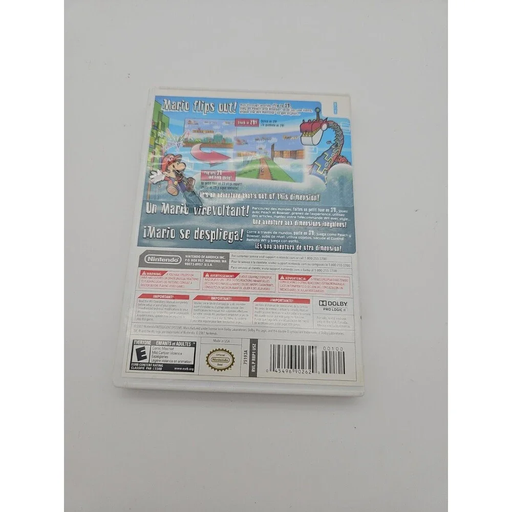 Super Paper Mario Nintendo Select Edition Nintendo Wii Adult Owned Game Complete